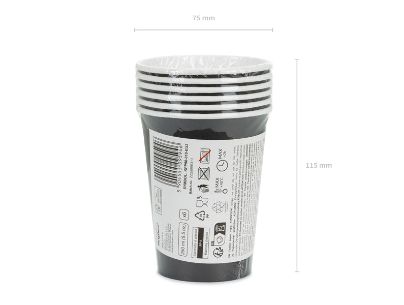 Papkrus, Sort 250 ml | 6 stk.