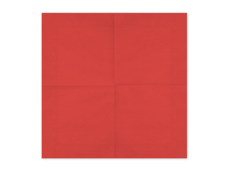 Papirservietter, Mørkerød 33x33 cm | 20 stk.