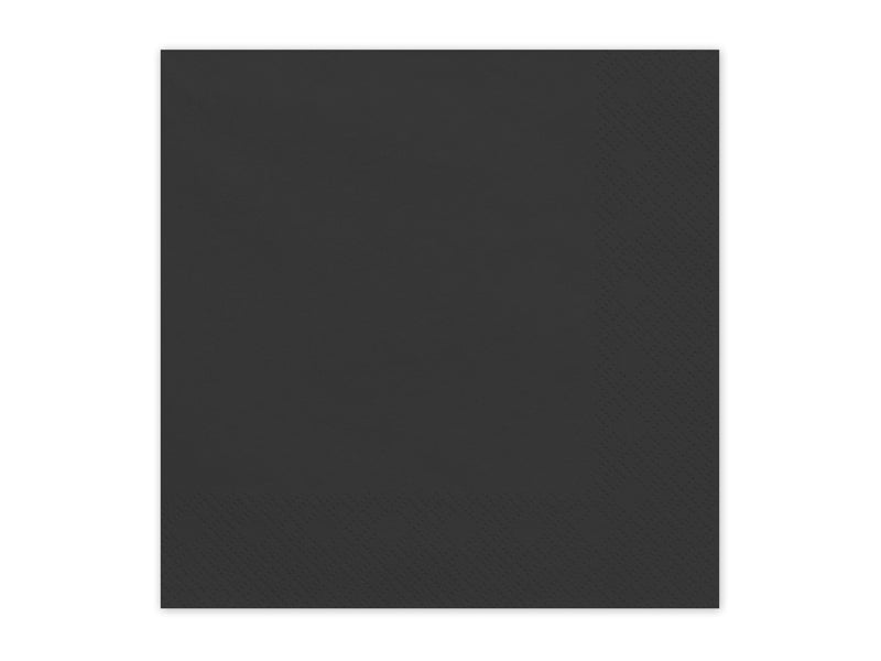 Papirservietter, Sort 33x33 cm | 20 stk.