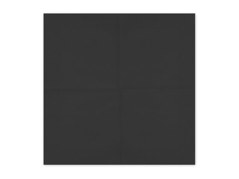Papirservietter, Sort 33x33 cm | 20 stk.