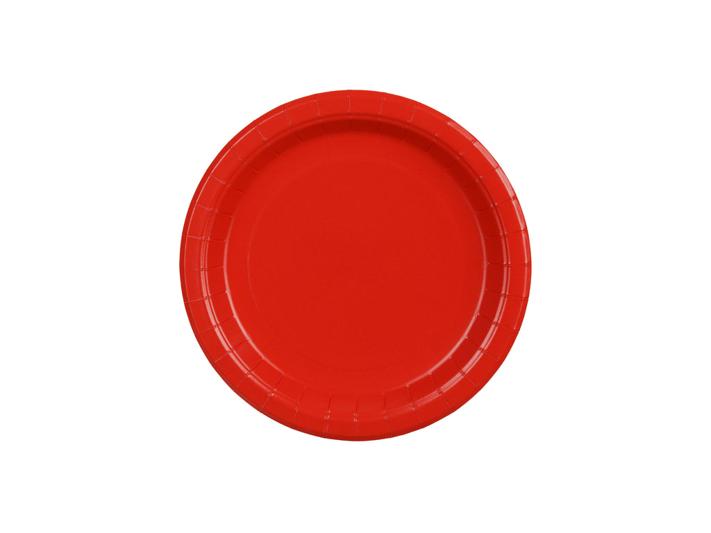 Paptallerkner, Rød 18 cm | 6 stk.