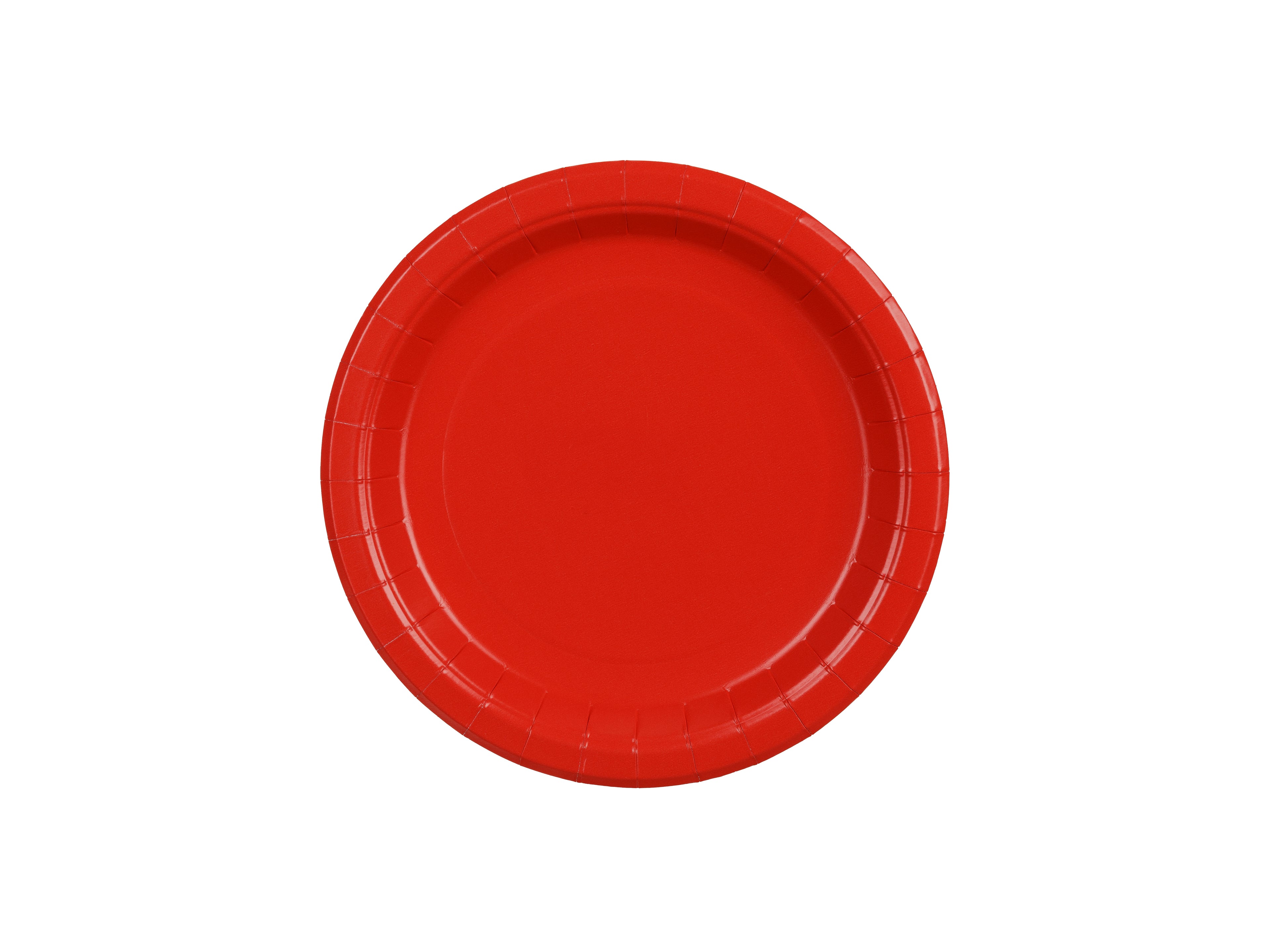 Paptallerkner, Rød 18 cm | 6 stk.